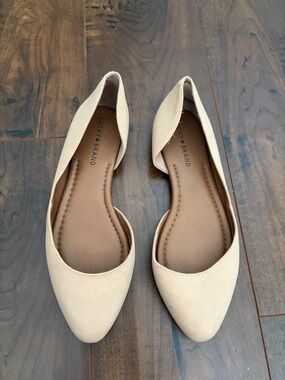 Lucky Brand Women's D'Orsay Pointed Toe Flats - Cream